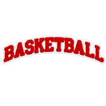 Load image into Gallery viewer, Basketball Chenille Patch Iron-On Applique, Available in Various Colors