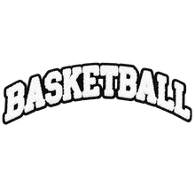 Load image into Gallery viewer, Basketball Chenille Patch Iron-On Applique, Available in Various Colors