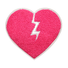 Load image into Gallery viewer, Broken Heart in Multi Colors Multi Sizes Chenille Patches