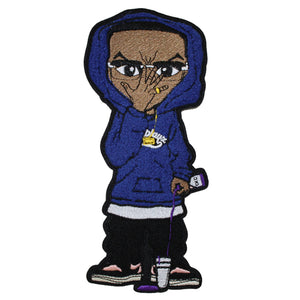 Hood & Glasses On Boy with the Dripping DLC Chenille Patch