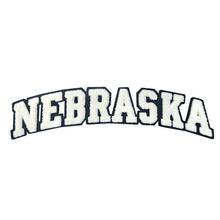 Load image into Gallery viewer, Varsity State Name Nebraska in Multicolor Chenille Patch