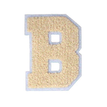 Load image into Gallery viewer, Letter Varsity Alphabets A to Z Beige Cream Chenille & White Felt  8 Inch