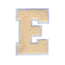 Load image into Gallery viewer, Letter Varsity Alphabets A to Z Beige Cream Chenille & White Felt  8 Inch