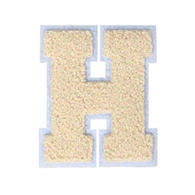 Load image into Gallery viewer, Letter Varsity Alphabets A to Z Beige Cream Chenille & White Felt  8 Inch