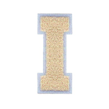 Load image into Gallery viewer, Letter Varsity Alphabets A to Z Beige Cream Chenille & White Felt  8 Inch