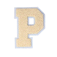 Load image into Gallery viewer, Letter Varsity Alphabets A to Z Beige Cream Chenille & White Felt  8 Inch