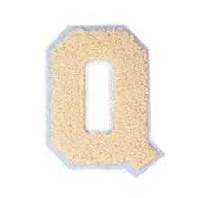 Load image into Gallery viewer, Letter Varsity Alphabets A to Z Beige Cream Chenille & White Felt  8 Inch