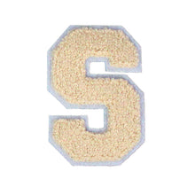Load image into Gallery viewer, Letter Varsity Alphabets A to Z Beige Cream Chenille & White Felt  8 Inch