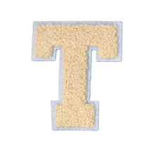 Load image into Gallery viewer, Letter Varsity Alphabets A to Z Beige Cream Chenille & White Felt  8 Inch