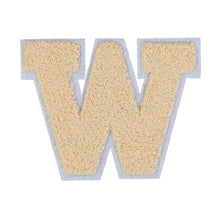 Load image into Gallery viewer, Letter Varsity Alphabets A to Z Beige Cream Chenille & White Felt  8 Inch