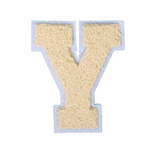 Load image into Gallery viewer, Letter Varsity Alphabets A to Z Beige Cream Chenille & White Felt  8 Inch