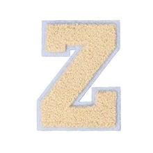Load image into Gallery viewer, Letter Varsity Alphabets A to Z Beige Cream Chenille & White Felt  8 Inch
