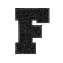 Load image into Gallery viewer, Letter Varsity Alphabets A to Z Black Chenille & Black Felt  6 Inch