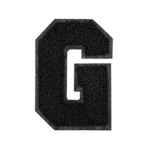 Load image into Gallery viewer, Letter Varsity Alphabets A to Z Black Chenille & Black Felt  6 Inch