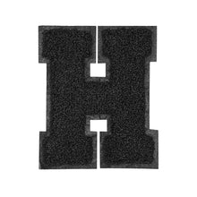 Load image into Gallery viewer, Letter Varsity Alphabets A to Z Black Chenille & Black Felt  6 Inch