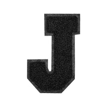 Load image into Gallery viewer, Letter Varsity Alphabets A to Z Black Chenille & Black Felt  6 Inch