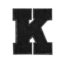Load image into Gallery viewer, Letter Varsity Alphabets A to Z Black Chenille & Black Felt  6 Inch