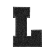 Load image into Gallery viewer, Letter Varsity Alphabets A to Z Black Chenille & Black Felt  6 Inch