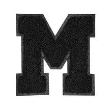 Load image into Gallery viewer, Letter Varsity Alphabets A to Z Black Chenille & Black Felt  6 Inch
