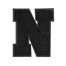 Load image into Gallery viewer, Letter Varsity Alphabets A to Z Black Chenille & Black Felt  6 Inch