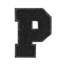 Load image into Gallery viewer, Letter Varsity Alphabets A to Z Black Chenille & Black Felt  6 Inch