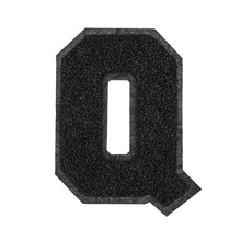 Load image into Gallery viewer, Letter Varsity Alphabets A to Z Black Chenille & Black Felt  6 Inch