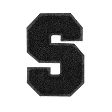 Load image into Gallery viewer, Letter Varsity Alphabets A to Z Black Chenille & Black Felt  6 Inch
