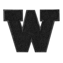 Load image into Gallery viewer, Letter Varsity Alphabets A to Z Black Chenille & Black Felt  6 Inch