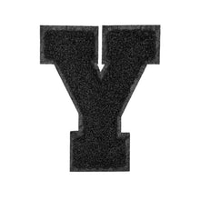 Load image into Gallery viewer, Letter Varsity Alphabets A to Z Black Chenille & Black Felt  6 Inch