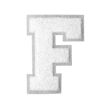 Load image into Gallery viewer, Letter Varsity Alphabets A to Z White Chenille & White Felt  8 Inch