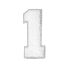 Load image into Gallery viewer, Varsity Numbers White Chenille & White Felt