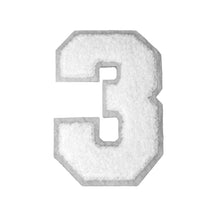 Load image into Gallery viewer, Varsity Numbers White Chenille & White Felt