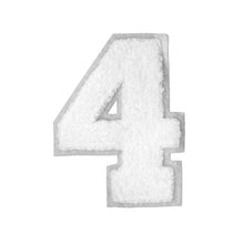 Load image into Gallery viewer, Varsity Numbers White Chenille & White Felt