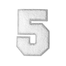 Load image into Gallery viewer, Varsity Numbers White Chenille & White Felt
