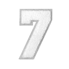 Load image into Gallery viewer, Varsity Numbers White Chenille & White Felt