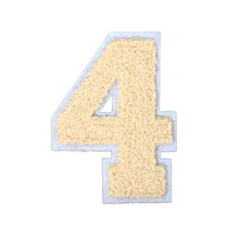 Load image into Gallery viewer, Varsity Numbers Beige Cream Chenille & White Felt