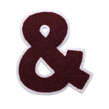 Load image into Gallery viewer, Letter Varsity Alphabets Symbol '&' Multi Colors in Multi Sizes Chenille Patches