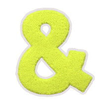 Load image into Gallery viewer, Letter Varsity Alphabets Symbol '&' Multi Colors in Multi Sizes Chenille Patches