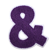 Load image into Gallery viewer, Letter Varsity Alphabets Symbol '&' Multi Colors in Multi Sizes Chenille Patches