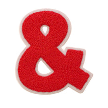 Load image into Gallery viewer, Letter Varsity Alphabets Symbol '&' Multi Colors in Multi Sizes Chenille Patches