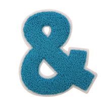 Load image into Gallery viewer, Letter Varsity Alphabets Symbol '&' Multi Colors in Multi Sizes Chenille Patches