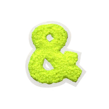 Load image into Gallery viewer, Letter Varsity Alphabets Symbol '&' Multi Colors in Multi Sizes Chenille Patches