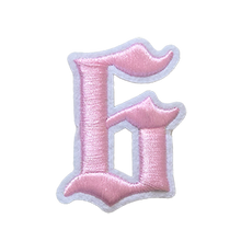 Load image into Gallery viewer, 3D Old English Roman Font Number 0 to 9 Size 2, 3 inches Pink Embroidery Patch