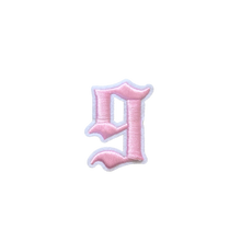 Load image into Gallery viewer, 3D Old English Roman Font Number 0 to 9 Size 2, 3 inches Pink Embroidery Patch