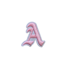 Load image into Gallery viewer, 3D Old English Roman Font Alphabets A To Z Size 2 Inches Pink Embroidery Patch