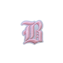 Load image into Gallery viewer, 3D Old English Roman Font Alphabets A To Z Size 2 Inches Pink Embroidery Patch