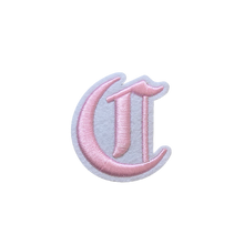 Load image into Gallery viewer, 3D Old English Roman Font Alphabets A To Z Size 3 Inches Pink Embroidery Patch