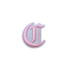 Load image into Gallery viewer, 3D Old English Roman Font Alphabets A To Z Size 2 Inches Pink Embroidery Patch