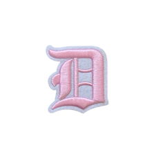 Load image into Gallery viewer, 3D Old English Roman Font Alphabets A To Z Size 3 Inches Pink Embroidery Patch