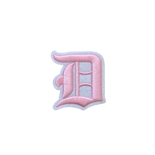Load image into Gallery viewer, 3D Old English Roman Font Alphabets A To Z Size 2 Inches Pink Embroidery Patch